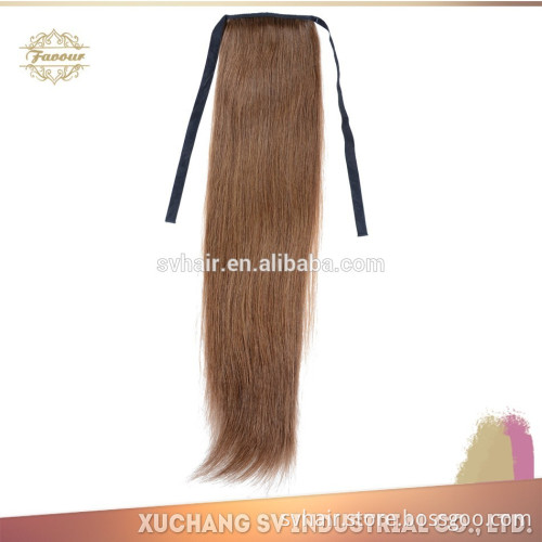 Best quality wholesale real human hair drawstring ponytail ,wrap around human hair ponytail,ponytail hair